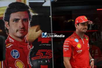 31/10/2024 - LECLERC Charles (mco), Scuderia Ferrari SF-24, portrait SAINZ Carlos (spa), Scuderia Ferrari SF-24, portrait during the Formula 1 Grande Premio de Sao Paulo 2024, 21th round of the 2024 Formula One World Championship from November 1 to 3, 2024 on the Interlagos Circuit, in Sao Paulo, Brazil - F1 - SAO PAULO GRAND PRIX 2024 - FORMULA 1 - MOTORI