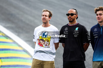 31/10/2024 - VETTEL Sebastian, with HAMILTON Lewis (gbr), Mercedes AMG F1 Team W15, portrait during the Formula 1 Grande Premio de Sao Paulo 2024, 21th round of the 2024 Formula One World Championship from November 1 to 3, 2024 on the Interlagos Circuit, in Sao Paulo, Brazil - F1 - SAO PAULO GRAND PRIX 2024 - FORMULA 1 - MOTORI