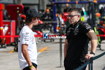 31/10/2024 - KIMI ANTONELLI Andrea (ita), Junior Driver of Mercedes AMG F1 Team, Peter 'Bono' Bonnington, engineer, portrait during the Formula 1 Grande Premio de Sao Paulo 2024, 21th round of the 2024 Formula One World Championship from November 1 to 3, 2024 on the Interlagos Circuit, in Sao Paulo, Brazil - F1 - SAO PAULO GRAND PRIX 2024 - FORMULA 1 - MOTORI