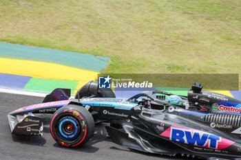 02/11/2024 - Esteban Ocon (FRA) - Alpine F1 Team - Alpine A524 - Renault  during Sprint Race of the Formula 1 Lenovo Grande Premio de Sao Paulo 2024, scheduled to take place at Interlagos Circuit, San Paolo, Brasil, BRA  Nov 1st-3rd, 2024 - FORMULA 1 LENOVO GRANDE PREMIO DE SAO PAULO 2024 - SPRINT RACE - FORMULA 1 - MOTORI