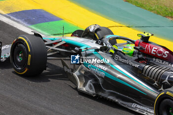 02/11/2024 - Lewis Hamilton (GBR) - Mercedes-AMG PETRONAS F1 Team - Mercedes W15 - Mercedes E Performance  during Sprint Race of the Formula 1 Lenovo Grande Premio de Sao Paulo 2024, scheduled to take place at Interlagos Circuit, San Paolo, Brasil, BRA  Nov 1st-3rd, 2024 - FORMULA 1 LENOVO GRANDE PREMIO DE SAO PAULO 2024 - SPRINT RACE - FORMULA 1 - MOTORI