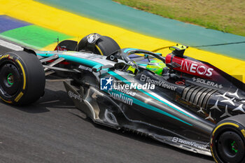 02/11/2024 - Lewis Hamilton (GBR) - Mercedes-AMG PETRONAS F1 Team - Mercedes W15 - Mercedes E Performance  during Sprint Race of the Formula 1 Lenovo Grande Premio de Sao Paulo 2024, scheduled to take place at Interlagos Circuit, San Paolo, Brasil, BRA  Nov 1st-3rd, 2024 - FORMULA 1 LENOVO GRANDE PREMIO DE SAO PAULO 2024 - SPRINT RACE - FORMULA 1 - MOTORI