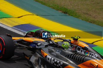 02/11/2024 - Lando Norris (GBR) - McLaren Formula 1 Team - McLaren MCL38 - Mercedes during Sprint Race of the Formula 1 Lenovo Grande Premio de Sao Paulo 2024, scheduled to take place at Interlagos Circuit, San Paolo, Brasil, BRA  Nov 1st-3rd, 2024 - FORMULA 1 LENOVO GRANDE PREMIO DE SAO PAULO 2024 - SPRINT RACE - FORMULA 1 - MOTORI