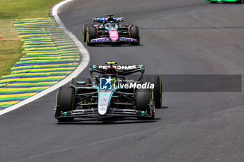 02/11/2024 - Lewis Hamilton (GBR) - Mercedes-AMG PETRONAS F1 Team - Mercedes W15 - Mercedes E Performance during Sprint Race of the Formula 1 Lenovo Grande Premio de Sao Paulo 2024, scheduled to take place at Interlagos Circuit, San Paolo, Brasil, BRA  Nov 1st-3rd, 2024 - FORMULA 1 LENOVO GRANDE PREMIO DE SAO PAULO 2024 - SPRINT RACE - FORMULA 1 - MOTORI