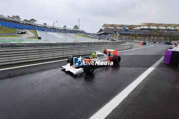 02/11/2024 - Lewis Hamilton (GBR) - exibition on Mclaren Mp4/6 1990 after the Qualify session of the Formula 1 Lenovo Grande Premio de Sao Paulo 2024, scheduled to take place at Interlagos Circuit, San Paolo, Brasil, BRA  Nov 1st-3rd, 2024 - FORMULA 1 LENOVO GRANDE PREMIO DE SAO PAULO 2024 - QUALIFYING - FORMULA 1 - MOTORI