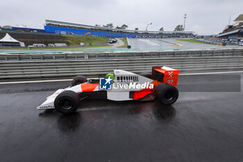 02/11/2024 - Lewis Hamilton (GBR) - exibition on Mclaren Mp4/6 1990 after the Qualify session of the Formula 1 Lenovo Grande Premio de Sao Paulo 2024, scheduled to take place at Interlagos Circuit, San Paolo, Brasil, BRA  Nov 1st-3rd, 2024 - FORMULA 1 LENOVO GRANDE PREMIO DE SAO PAULO 2024 - QUALIFYING - FORMULA 1 - MOTORI