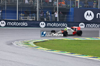 02/11/2024 - Lewis Hamilton (GBR) - exibition on Mclaren Mp4/6 1990 after the Qualify session of the Formula 1 Lenovo Grande Premio de Sao Paulo 2024, scheduled to take place at Interlagos Circuit, San Paolo, Brasil, BRA  Nov 1st-3rd, 2024 - FORMULA 1 LENOVO GRANDE PREMIO DE SAO PAULO 2024 - QUALIFYING - FORMULA 1 - MOTORI