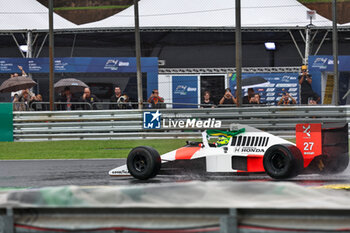 02/11/2024 - Lewis Hamilton (GBR) - exibition on Mclaren Mp4/6 1990 after the Qualify session of the Formula 1 Lenovo Grande Premio de Sao Paulo 2024, scheduled to take place at Interlagos Circuit, San Paolo, Brasil, BRA  Nov 1st-3rd, 2024 - FORMULA 1 LENOVO GRANDE PREMIO DE SAO PAULO 2024 - QUALIFYING - FORMULA 1 - MOTORI