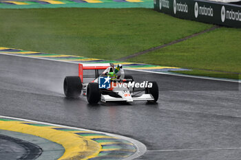 02/11/2024 - Lewis Hamilton (GBR) - exibition on Mclaren Mp4/6 1990 after the Qualify session of the Formula 1 Lenovo Grande Premio de Sao Paulo 2024, scheduled to take place at Interlagos Circuit, San Paolo, Brasil, BRA  Nov 1st-3rd, 2024 - FORMULA 1 LENOVO GRANDE PREMIO DE SAO PAULO 2024 - QUALIFYING - FORMULA 1 - MOTORI