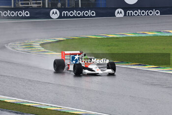 02/11/2024 - Lewis Hamilton (GBR) - exibition on Mclaren Mp4/6 1990 after the Qualify session of the Formula 1 Lenovo Grande Premio de Sao Paulo 2024, scheduled to take place at Interlagos Circuit, San Paolo, Brasil, BRA  Nov 1st-3rd, 2024 - FORMULA 1 LENOVO GRANDE PREMIO DE SAO PAULO 2024 - QUALIFYING - FORMULA 1 - MOTORI