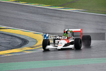 02/11/2024 - Lewis Hamilton (GBR) - exibition on Mclaren Mp4/6 1990 after the Qualify session of the Formula 1 Lenovo Grande Premio de Sao Paulo 2024, scheduled to take place at Interlagos Circuit, San Paolo, Brasil, BRA  Nov 1st-3rd, 2024 - FORMULA 1 LENOVO GRANDE PREMIO DE SAO PAULO 2024 - QUALIFYING - FORMULA 1 - MOTORI