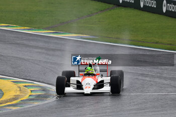 02/11/2024 - Lewis Hamilton (GBR) - exibition on Mclaren Mp4/6 1990 after the Qualify session of the Formula 1 Lenovo Grande Premio de Sao Paulo 2024, scheduled to take place at Interlagos Circuit, San Paolo, Brasil, BRA  Nov 1st-3rd, 2024 - FORMULA 1 LENOVO GRANDE PREMIO DE SAO PAULO 2024 - QUALIFYING - FORMULA 1 - MOTORI