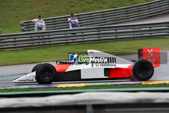 02/11/2024 - Lewis Hamilton (GBR) - exibition on Mclaren Mp4/6 1990 after the Qualify session of the Formula 1 Lenovo Grande Premio de Sao Paulo 2024, scheduled to take place at Interlagos Circuit, San Paolo, Brasil, BRA  Nov 1st-3rd, 2024 - FORMULA 1 LENOVO GRANDE PREMIO DE SAO PAULO 2024 - QUALIFYING - FORMULA 1 - MOTORI