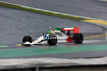 02/11/2024 - Lewis Hamilton (GBR) - exibition on Mclaren Mp4/6 1990 after the Qualify session of the Formula 1 Lenovo Grande Premio de Sao Paulo 2024, scheduled to take place at Interlagos Circuit, San Paolo, Brasil, BRA  Nov 1st-3rd, 2024 - FORMULA 1 LENOVO GRANDE PREMIO DE SAO PAULO 2024 - QUALIFYING - FORMULA 1 - MOTORI