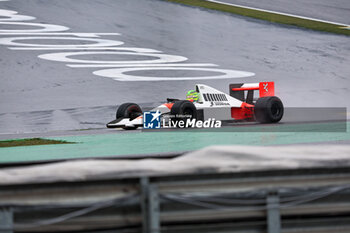 02/11/2024 - Lewis Hamilton (GBR) - exibition on Mclaren Mp4/6 1990 after the Qualify session of the Formula 1 Lenovo Grande Premio de Sao Paulo 2024, scheduled to take place at Interlagos Circuit, San Paolo, Brasil, BRA  Nov 1st-3rd, 2024 - FORMULA 1 LENOVO GRANDE PREMIO DE SAO PAULO 2024 - QUALIFYING - FORMULA 1 - MOTORI