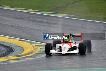 02/11/2024 - Lewis Hamilton (GBR) - exibition on Mclaren Mp4/6 1990 after the Qualify session of the Formula 1 Lenovo Grande Premio de Sao Paulo 2024, scheduled to take place at Interlagos Circuit, San Paolo, Brasil, BRA  Nov 1st-3rd, 2024 - FORMULA 1 LENOVO GRANDE PREMIO DE SAO PAULO 2024 - QUALIFYING - FORMULA 1 - MOTORI