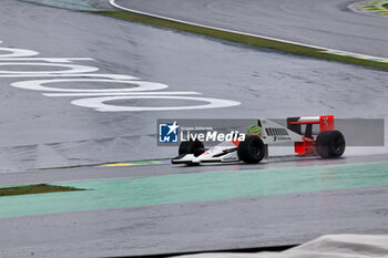 02/11/2024 - Lewis Hamilton (GBR) - exibition on Mclaren Mp4/6 1990 after the Qualify session of the Formula 1 Lenovo Grande Premio de Sao Paulo 2024, scheduled to take place at Interlagos Circuit, San Paolo, Brasil, BRA  Nov 1st-3rd, 2024 - FORMULA 1 LENOVO GRANDE PREMIO DE SAO PAULO 2024 - QUALIFYING - FORMULA 1 - MOTORI