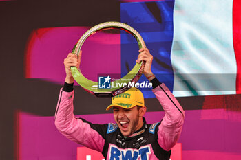 2024-11-03 - Esteban Ocon (FRA) - Alpine F1 Team - Alpine A524 - Renault  during the Formula 1 Lenovo Grande Premio de Sao Paulo 2024, scheduled to take place at Interlagos Circuit, San Paolo, Brasil, BRA  Nov 1st-3rd, 2024 - FORMULA 1 LENOVO GRANDE PREMIO DE SAO PAULO 2024 - RACE - FORMULA 1 - MOTORS