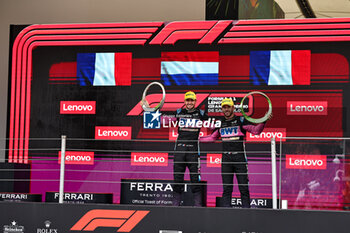 2024-11-03 - Esteban Ocon (FRA)  Pierre Gasly (FRA) - Alpine F1 Team - Alpine A524 - Renault on the podium after the Formula 1 Lenovo Grande Premio de Sao Paulo 2024, scheduled to take place at Interlagos Circuit, San Paolo, Brasil, BRA  Nov 1st-3rd, 2024 - FORMULA 1 LENOVO GRANDE PREMIO DE SAO PAULO 2024 - RACE - FORMULA 1 - MOTORS