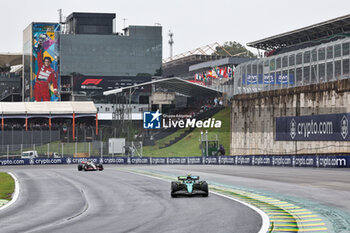 2024-11-03 - Fernando Alonso (ESP) - Aston Martin Aramco F1 Team - Aston Martin AMR24 - Mercedes during the Formula 1 Lenovo Grande Premio de Sao Paulo 2024, scheduled to take place at Interlagos Circuit, San Paolo, Brasil, BRA  Nov 1st-3rd, 2024 - FORMULA 1 LENOVO GRANDE PREMIO DE SAO PAULO 2024 - RACE - FORMULA 1 - MOTORS