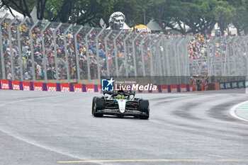 2024-11-03 - Lewis Hamilton (GBR) - Mercedes-AMG PETRONAS F1 Team - Mercedes W15 - Mercedes E Performance  during the race of Formula 1 Lenovo Grande Premio de Sao Paulo 2024, scheduled to take place at Interlagos Circuit, San Paolo, Brasil, BRA  Nov 1st-3rd, 2024 - FORMULA 1 LENOVO GRANDE PREMIO DE SAO PAULO 2024 - RACE - FORMULA 1 - MOTORS