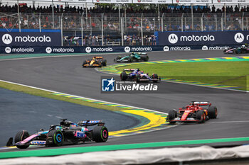 2024-11-03 - Esteban Ocon (FRA) - Alpine F1 Team - Alpine A524 - Renault during the Formula 1 Lenovo Grande Premio de Sao Paulo 2024, scheduled to take place at Interlagos Circuit, San Paolo, Brasil, BRA  Nov 1st-3rd, 2024 - FORMULA 1 LENOVO GRANDE PREMIO DE SAO PAULO 2024 - RACE - FORMULA 1 - MOTORS