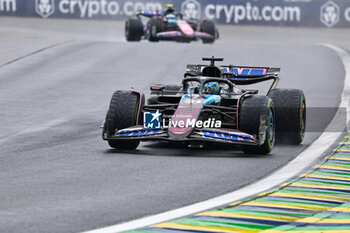 2024-11-03 - Esteban Ocon (FRA) - Alpine F1 Team - Alpine A524 - Renault  during the Formula 1 Lenovo Grande Premio de Sao Paulo 2024, scheduled to take place at Interlagos Circuit, San Paolo, Brasil, BRA  Nov 1st-3rd, 2024 - FORMULA 1 LENOVO GRANDE PREMIO DE SAO PAULO 2024 - RACE - FORMULA 1 - MOTORS