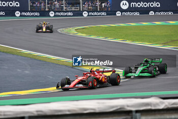 2024-11-03 - Carlos Sainz Jr. (ESP) - Scuderia Ferrari - Ferrari SF-24 - Ferrari during the Formula 1 Lenovo Grande Premio de Sao Paulo 2024, scheduled to take place at Interlagos Circuit, San Paolo, Brasil, BRA  Nov 1st-3rd, 2024 - FORMULA 1 LENOVO GRANDE PREMIO DE SAO PAULO 2024 - RACE - FORMULA 1 - MOTORS