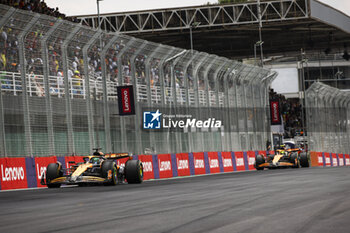 02/11/2024 - 81 PIASTRI Oscar (aus), McLaren F1 Team MCL38, 04 NORRIS Lando (gbr), McLaren F1 Team MCL38, action during the Formula 1 Grande Premio de Sao Paulo 2024, 21th round of the 2024 Formula One World Championship from November 1 to 3, 2024 on the Interlagos Circuit, in Sao Paulo, Brazil - F1 - SAO PAULO GRAND PRIX 2024 - FORMULA 1 - MOTORI