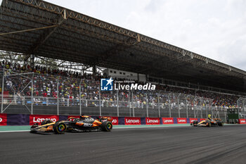 02/11/2024 - 81 PIASTRI Oscar (aus), McLaren F1 Team MCL38, 04 NORRIS Lando (gbr), McLaren F1 Team MCL38, action during the Formula 1 Grande Premio de Sao Paulo 2024, 21th round of the 2024 Formula One World Championship from November 1 to 3, 2024 on the Interlagos Circuit, in Sao Paulo, Brazil - F1 - SAO PAULO GRAND PRIX 2024 - FORMULA 1 - MOTORI