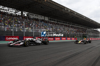 02/11/2024 - 50 BEARMAN Ollie (gbr), Haas F1 Team VF-24 Ferrari, 11 PEREZ Sergio (mex), Red Bull Racing RB20, action during the Formula 1 Grande Premio de Sao Paulo 2024, 21th round of the 2024 Formula One World Championship from November 1 to 3, 2024 on the Interlagos Circuit, in Sao Paulo, Brazil - F1 - SAO PAULO GRAND PRIX 2024 - FORMULA 1 - MOTORI