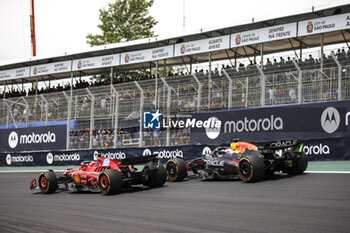 02/11/2024 - 16 LECLERC Charles (mco), Scuderia Ferrari SF-24, 01 VERSTAPPEN Max (nld), Red Bull Racing RB20, action during the Formula 1 Grande Premio de Sao Paulo 2024, 21th round of the 2024 Formula One World Championship from November 1 to 3, 2024 on the Interlagos Circuit, in Sao Paulo, Brazil - F1 - SAO PAULO GRAND PRIX 2024 - FORMULA 1 - MOTORI