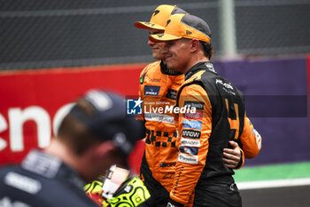 02/11/2024 - NORRIS Lando (gbr), McLaren F1 Team MCL38, PIASTRI Oscar (aus), McLaren F1 Team MCL38, portrait during the Formula 1 Grande Premio de Sao Paulo 2024, 21th round of the 2024 Formula One World Championship from November 1 to 3, 2024 on the Interlagos Circuit, in Sao Paulo, Brazil - F1 - SAO PAULO GRAND PRIX 2024 - FORMULA 1 - MOTORI