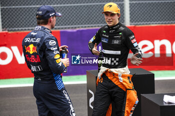 02/11/2024 - VERSTAPPEN Max (ned), Red Bull Racing RB20, PIASTRI Oscar (aus), McLaren F1 Team MCL38, portrait during the Formula 1 Grande Premio de Sao Paulo 2024, 21th round of the 2024 Formula One World Championship from November 1 to 3, 2024 on the Interlagos Circuit, in Sao Paulo, Brazil - F1 - SAO PAULO GRAND PRIX 2024 - FORMULA 1 - MOTORI