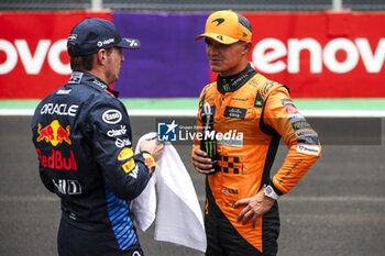 02/11/2024 - VERSTAPPEN Max (ned), Red Bull Racing RB20, NORRIS Lando (gbr), McLaren F1 Team MCL38, portrait during the Formula 1 Grande Premio de Sao Paulo 2024, 21th round of the 2024 Formula One World Championship from November 1 to 3, 2024 on the Interlagos Circuit, in Sao Paulo, Brazil - F1 - SAO PAULO GRAND PRIX 2024 - FORMULA 1 - MOTORI