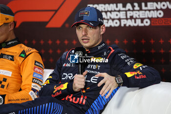 02/11/2024 - VERSTAPPEN Max (ned), Red Bull Racing RB20, portrait press conference during the Formula 1 Grande Premio de Sao Paulo 2024, 21th round of the 2024 Formula One World Championship from November 1 to 3, 2024 on the Interlagos Circuit, in Sao Paulo, Brazil - F1 - SAO PAULO GRAND PRIX 2024 - FORMULA 1 - MOTORI