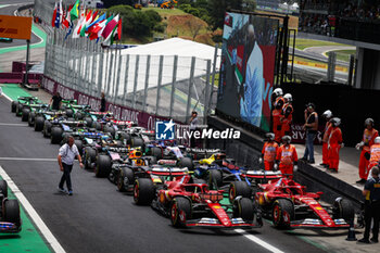 02/11/2024 - parc ferme 55 SAINZ Carlos (spa), Scuderia Ferrari SF-24, 16 LECLERC Charles (mco), Scuderia Ferrari SF-24, during the Formula 1 Grande Premio de Sao Paulo 2024, 21th round of the 2024 Formula One World Championship from November 1 to 3, 2024 on the Interlagos Circuit, in Sao Paulo, Brazil - F1 - SAO PAULO GRAND PRIX 2024 - FORMULA 1 - MOTORI