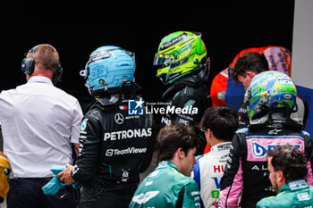 02/11/2024 - HAMILTON Lewis (gbr), Mercedes AMG F1 Team W15, RUSSELL George (gbr), Mercedes AMG F1 Team W15, portrait during the Formula 1 Grande Premio de Sao Paulo 2024, 21th round of the 2024 Formula One World Championship from November 1 to 3, 2024 on the Interlagos Circuit, in Sao Paulo, Brazil - F1 - SAO PAULO GRAND PRIX 2024 - FORMULA 1 - MOTORI