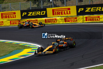 02/11/2024 - 81 PIASTRI Oscar (aus), McLaren F1 Team MCL38, 04 NORRIS Lando (gbr), McLaren F1 Team MCL38, action during the Formula 1 Grande Premio de Sao Paulo 2024, 21th round of the 2024 Formula One World Championship from November 1 to 3, 2024 on the Interlagos Circuit, in Sao Paulo, Brazil - F1 - SAO PAULO GRAND PRIX 2024 - FORMULA 1 - MOTORI