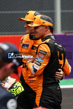 02/11/2024 - PIASTRI Oscar (aus), McLaren F1 Team MCL38, portrait NORRIS Lando (gbr), McLaren F1 Team MCL38, portrait during the Formula 1 Grande Premio de Sao Paulo 2024, 21th round of the 2024 Formula One World Championship from November 1 to 3, 2024 on the Interlagos Circuit, in Sao Paulo, Brazil - F1 - SAO PAULO GRAND PRIX 2024 - FORMULA 1 - MOTORI