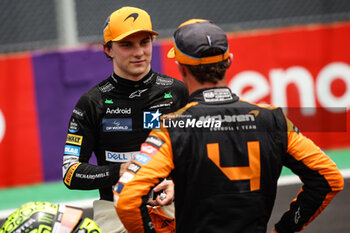 02/11/2024 - PIASTRI Oscar (aus), McLaren F1 Team MCL38, portrait NORRIS Lando (gbr), McLaren F1 Team MCL38, portrait during the Formula 1 Grande Premio de Sao Paulo 2024, 21th round of the 2024 Formula One World Championship from November 1 to 3, 2024 on the Interlagos Circuit, in Sao Paulo, Brazil - F1 - SAO PAULO GRAND PRIX 2024 - FORMULA 1 - MOTORI