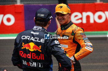 02/11/2024 - NORRIS Lando (gbr), McLaren F1 Team MCL38, portrait VERSTAPPEN Max (ned), Red Bull Racing RB20, portrait during the Formula 1 Grande Premio de Sao Paulo 2024, 21th round of the 2024 Formula One World Championship from November 1 to 3, 2024 on the Interlagos Circuit, in Sao Paulo, Brazil - F1 - SAO PAULO GRAND PRIX 2024 - FORMULA 1 - MOTORI