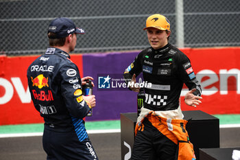 02/11/2024 - VERSTAPPEN Max (ned), Red Bull Racing RB20, portrait PIASTRI Oscar (aus), McLaren F1 Team MCL38, portrait during the Formula 1 Grande Premio de Sao Paulo 2024, 21th round of the 2024 Formula One World Championship from November 1 to 3, 2024 on the Interlagos Circuit, in Sao Paulo, Brazil - F1 - SAO PAULO GRAND PRIX 2024 - FORMULA 1 - MOTORI