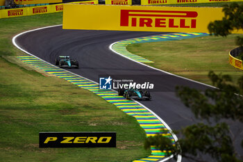 02/11/2024 - 14 ALONSO Fernando (spa), Aston Martin F1 Team AMR24, 18 STROLL Lance (can), Aston Martin F1 Team AMR24, action during the Formula 1 Grande Premio de Sao Paulo 2024, 21th round of the 2024 Formula One World Championship from November 1 to 3, 2024 on the Interlagos Circuit, in Sao Paulo, Brazil - F1 - SAO PAULO GRAND PRIX 2024 - FORMULA 1 - MOTORI