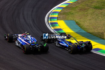 02/11/2024 - 22 TSUNODA Yuki (jap), Visa Cash App RB F1 Team VCARB 01, 43 COLAPINTO Franco (arg), Williams Racing FW46, action during the Formula 1 Grande Premio de Sao Paulo 2024, 21th round of the 2024 Formula One World Championship from November 1 to 3, 2024 on the Interlagos Circuit, in Sao Paulo, Brazil - F1 - SAO PAULO GRAND PRIX 2024 - FORMULA 1 - MOTORI