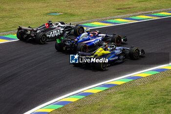 02/11/2024 - 22 TSUNODA Yuki (jap), Visa Cash App RB F1 Team VCARB 01, 43 COLAPINTO Franco (arg), Williams Racing FW46, 50 BEARMAN Ollie (gbr), Haas F1 Team VF-24 Ferrari, action, during the Formula 1 Grande Premio de Sao Paulo 2024, 21th round of the 2024 Formula One World Championship from November 1 to 3, 2024 on the Interlagos Circuit, in Sao Paulo, Brazil - F1 - SAO PAULO GRAND PRIX 2024 - FORMULA 1 - MOTORI