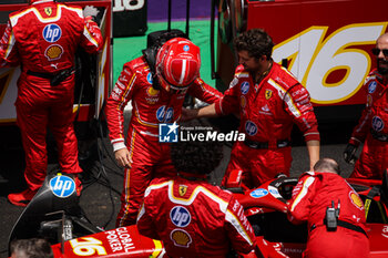 02/11/2024 - LECLERC Charles (mco), Scuderia Ferrari SF-24, portrait starting grid mechanic, mecanicien, mechanics during the Formula 1 Grande Premio de Sao Paulo 2024, 21th round of the 2024 Formula One World Championship from November 1 to 3, 2024 on the Interlagos Circuit, in Sao Paulo, Brazil - F1 - SAO PAULO GRAND PRIX 2024 - FORMULA 1 - MOTORI