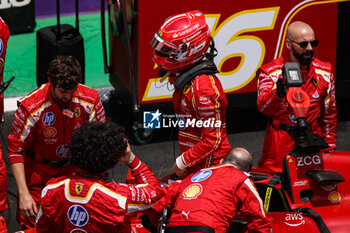 02/11/2024 - LECLERC Charles (mco), Scuderia Ferrari SF-24, portrait starting grid mechanic, mecanicien, mechanics during the Formula 1 Grande Premio de Sao Paulo 2024, 21th round of the 2024 Formula One World Championship from November 1 to 3, 2024 on the Interlagos Circuit, in Sao Paulo, Brazil - F1 - SAO PAULO GRAND PRIX 2024 - FORMULA 1 - MOTORI