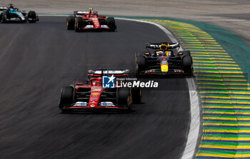 02/11/2024 - 16 LECLERC Charles (mco), Scuderia Ferrari SF-24, action 01 VERSTAPPEN Max (nld), Red Bull Racing RB20, action during the Formula 1 Grande Premio de Sao Paulo 2024, 21th round of the 2024 Formula One World Championship from November 1 to 3, 2024 on the Interlagos Circuit, in Sao Paulo, Brazil - F1 - SAO PAULO GRAND PRIX 2024 - FORMULA 1 - MOTORI