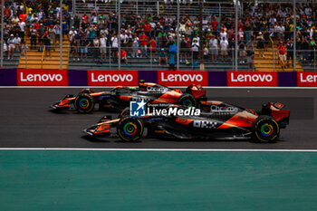 02/11/2024 - 04 NORRIS Lando (gbr), McLaren F1 Team MCL38, action 81 PIASTRI Oscar (aus), McLaren F1 Team MCL38, action during the Formula 1 Grande Premio de Sao Paulo 2024, 21th round of the 2024 Formula One World Championship from November 1 to 3, 2024 on the Interlagos Circuit, in Sao Paulo, Brazil - F1 - SAO PAULO GRAND PRIX 2024 - FORMULA 1 - MOTORI